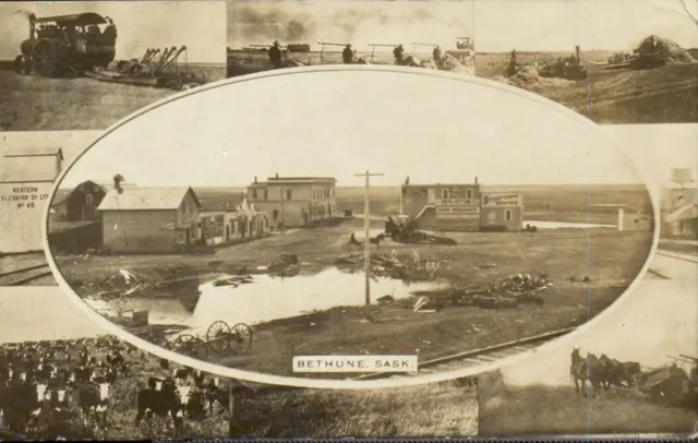 Bethune, Sask. multi-view postcard